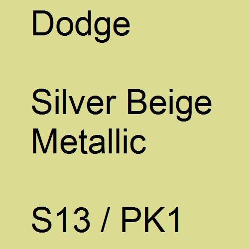 Dodge, Silver Beige Metallic, S13 / PK1.